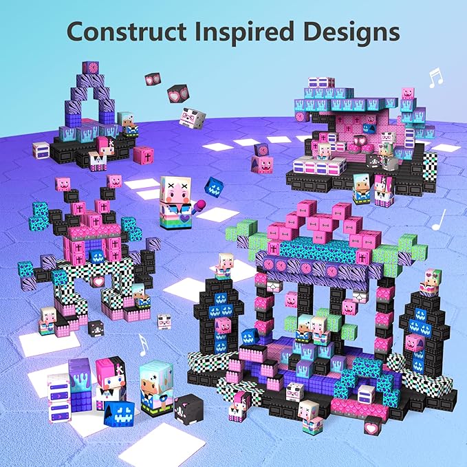 GobiDex 100PCS Magnetic Blocks for Girls, Build MagWonder with Magnet Building Toys Set, Princess Sensory Gift for Boys Girls Birthday