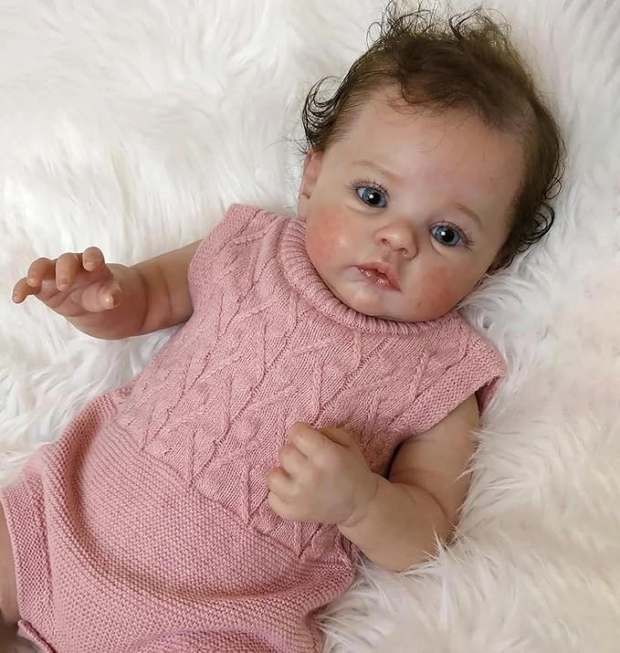 Zero Pam Reborn Baby Dolls Silicone Full Body-18‘’ Posable Anatomically Correct Girl, Realistic Babys Doll, Full Silicone Baby Doll, Real Life Reborn Dolls for Girls