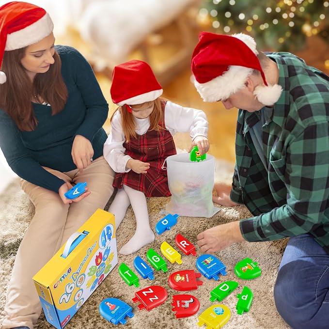 Alphabet Learning Toys 78 Pcs Ice Cream ABC Letter Matching Toy for Toddle Preschool Montessori Toy Smart Color Sorting Educational Toy for Kids 2 3 4 5+ Years Old
