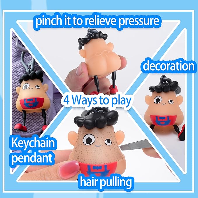 Hanhan for 14+ Ages Hair Pulling Fidget,Trichotillomania Pop Fidget Toys,Gag Novelty,Asmr Picking Stress Relief Toy,Anti Anxiety Venting Novelty Toys Birthday Party Favors