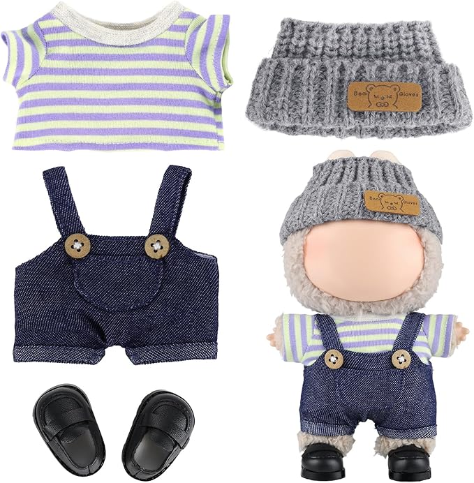 GAGAKU 17cm Doll Clothes (Daily Style), Dress-up Set Stylish Replacement Outfit, Collection Clothing Accessories (Doll Not Included)