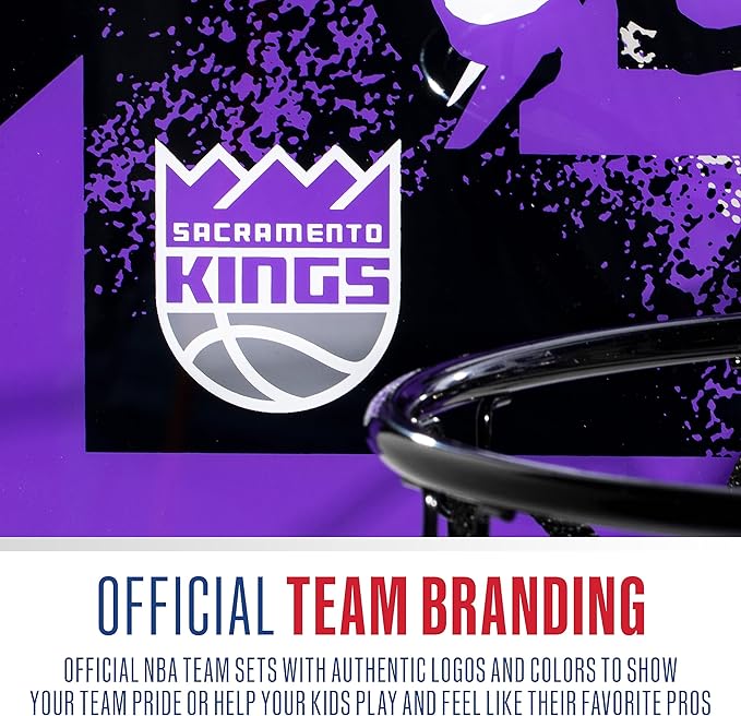 Franklin Sports NBA Team Over the Door Basketball Hoops - Kids Indoor Mini Basketball Hoop + Ball Set - NBA Fan Mini Hoops