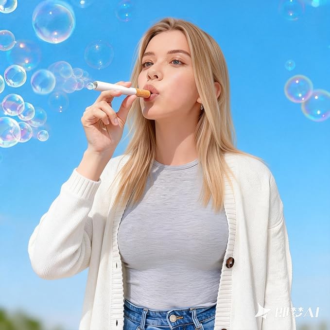 6-Pack Realistic Mini Cigarette Bubble Blowers – Novelty Stress Relief Toy Set for Adults, Funny Gag Gift & Party Favor
