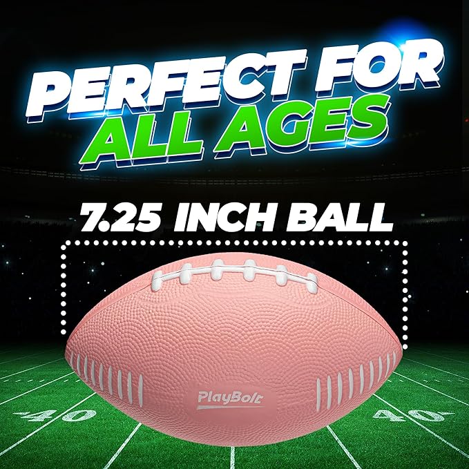 7.25" Mini Foam Football for Kids & Toddlers - Easy Grip Small Youth Sports Ball - Soft Foam Footballs for Little Hands, Indoor & Outdoor Sports Play - Toy Gift for Boys & Girls