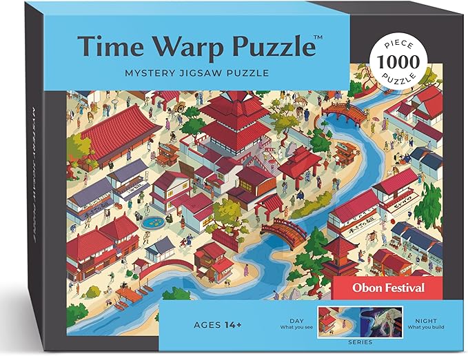 Time Warp Puzzle Series 1 – Day to Night Hidden Scene | 1000 Piece Jigsaw Puzzle for Adults | Discover a Story That Transforms as You Build | Giftable Magic Puzzle Art (Obon Festival)