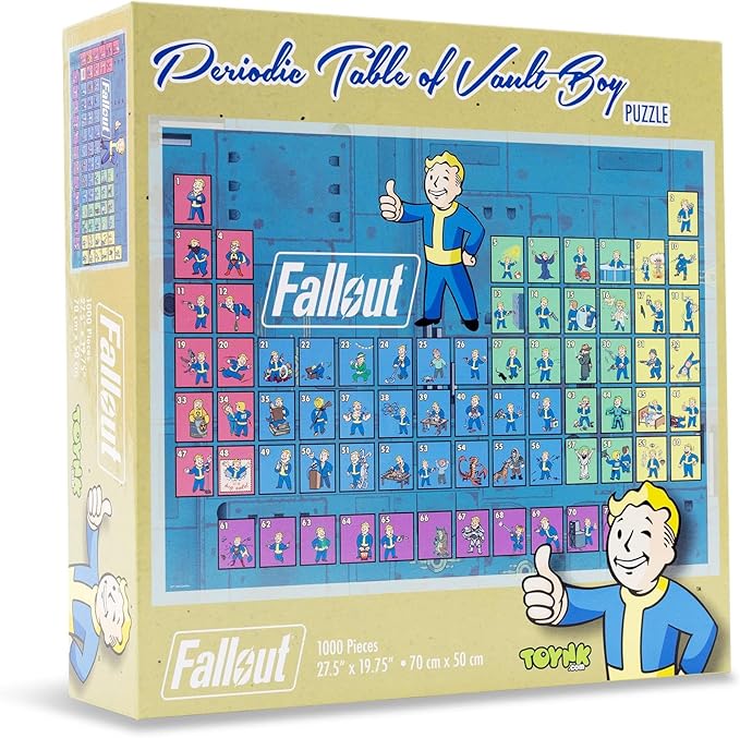 Fallout Periodic Table of Vault Boy 1000-Piece Jigsaw Puzzle for Adults | 28 x 20 Inches