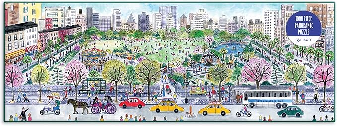 Galison Michael Storrings Cityscape Panoramic Puzzle, 1000 Pieces, City Skyline Jigsaw Puzzle Featuring Colorful Artwork by Storrings Thick, Sturdy Pieces, Challenging Family Activity