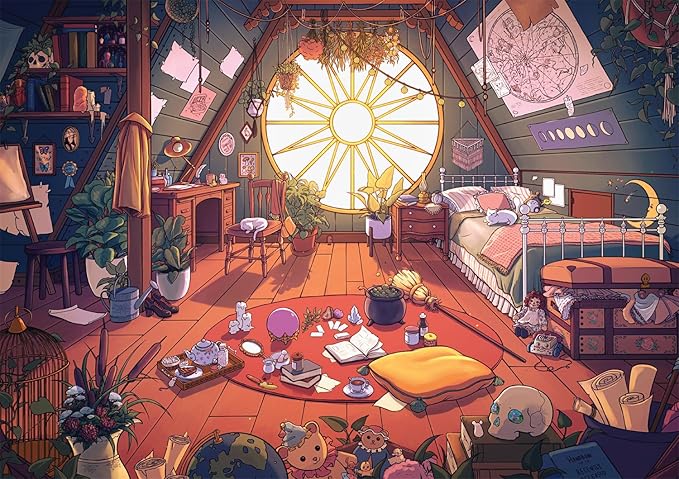 Buffalo Games - Bonjour - Brittnie Ortega - Messy Room - 500 Piece Jigsaw Puzzle for Adults - Challenging Puzzle Perfect for Game Nights - Finished Size is 21.25 x 15.00