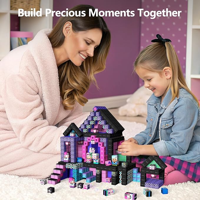 GobiDex 100PCS Magnetic Blocks for Girls, Build MagWonder with Magnet Building Toys Set, Princess Sensory Gift for Boys Girls Birthday