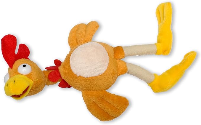 Playmaker Toys - Flying Screaming Flingshot Slingshot Novelty Chicken Plush Doll Toy, Launches up to 50 Feet