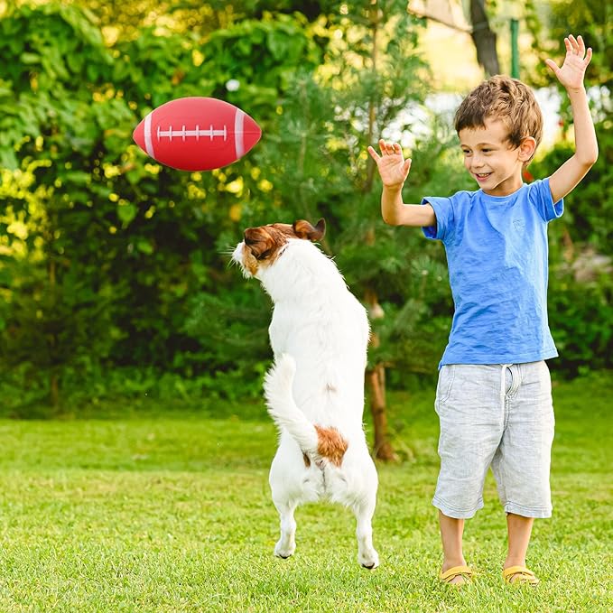 Sosation 12 Pcs Mini Inflatable Football Bulk Small Football Party Favors Themed Gifts Rugby Playground Toys for Outdoor and Indoor Games