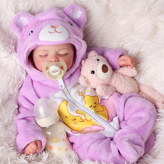 BABESIDE Lifelike Reborn Baby Dolls, 20 Inch Realistic Newborn Baby Doll with Poseable Body, Real Life Baby Dolls with Accessories Gifts for Kids Age 3+ & Collection