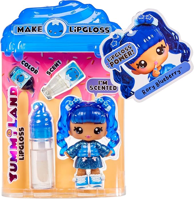 Yummiland Lipgloss Doll- Rory Blueberry, Ages 4+