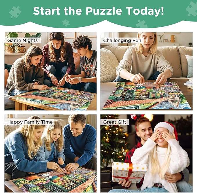 Jigsaw Puzzles for Adults 500 Pieces, Puppy Flower Shop Puzzles 500 Pieces, Challenging Yet Relaxing Jigsaw Puzzle Game for Adults, Glossy Sturdy Vibrant Puzzle Great Gift for Family Friends