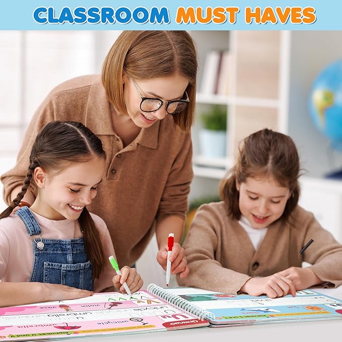 Preschool Learning Activities Kindergarten Workbooks, Toddler Alphabet Learning Educational Toys for 2 3 4 5 Year Old, Writing Practice Tracing Activity Books, Travel Toys,Learning Book Gifts for Kids
