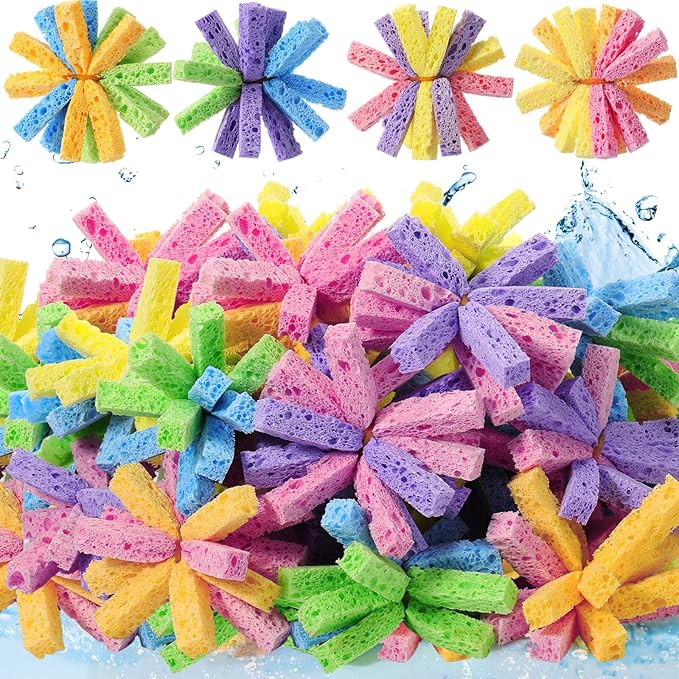 48 Pcs Reusable Water Balls for Outdoor Water Sponges Kids Games Toys Soft Quick Soak Pool Fight Toys for Summer Activities Backyard Trampoline Beach Party (Mix Color)