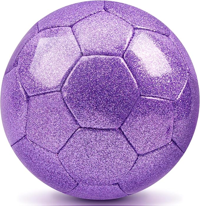 DLUGOPIS Sparkling Pink Toddler Soccer Ball - Mini, Age 3-8, Indoor/Outdoor, Small Size for Boys & Girls (Sparkling Pink, 1)