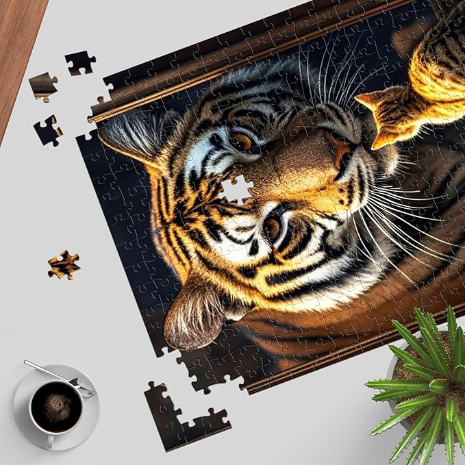 Feline Majesty Jigsaw Puzzle, 1000 Piece Puzzle for Adults, Impossible Hard Difficult Challenging Puzzles for Adults 1000 Pieces, Home Decoration Puzzle, Interlock Perfectly No Dust