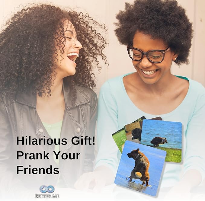 8 Pooping Dogs Funny Coasters for Drinks - Absorbent Cork Base Home Decor Coaster Set for Tabletop Protection, Dog Decor for Dog Lovers, Hilarious Drink Coasters Set Gag