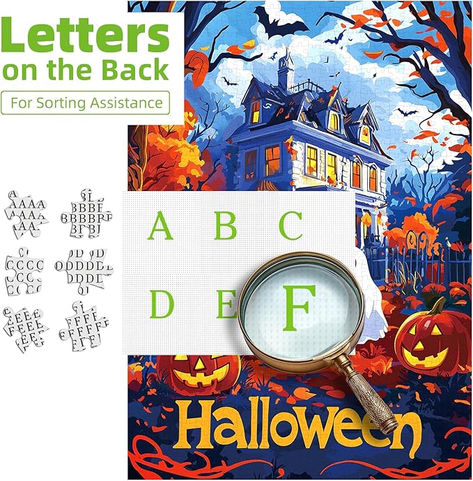 Halloween Little Devil 1000 Piece Puzzles, Hard Challenge Art Jigsaw Puzzles, for Gifts Birthday Party Games Family, 27.5 * 19.7 inch Dust Free Puzzle