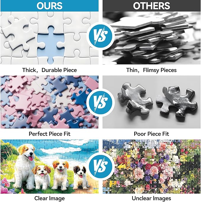 300 Piece Puzzles for Adults, 300 Piece Puzzles for Adults Large Piece, Beach Dogs Flowers Rainbow Jigsaw Puzzle, Challenging Puzzle Perfect for Game Nights, 20.5 X 15 in