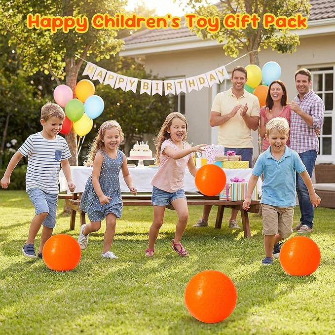 Macarrie 30 Pcs Playground Balls 6 Inches Dodgeball Kick Balls for Kids Adults Colorful Inflatable Balls Handballs Soccer Basketball Handball Games Camps Schools Outdoors
