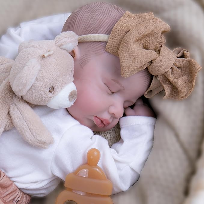 Milidool Lifelike Reborn Baby Dolls-20 Inch Realistic Newborn Baby Dolls, Soft Poseable Cloth Body Real Life Baby Dolls Silicone with Accessories Toy for for 3+ Year Old Girls Gifts, Pretend Play