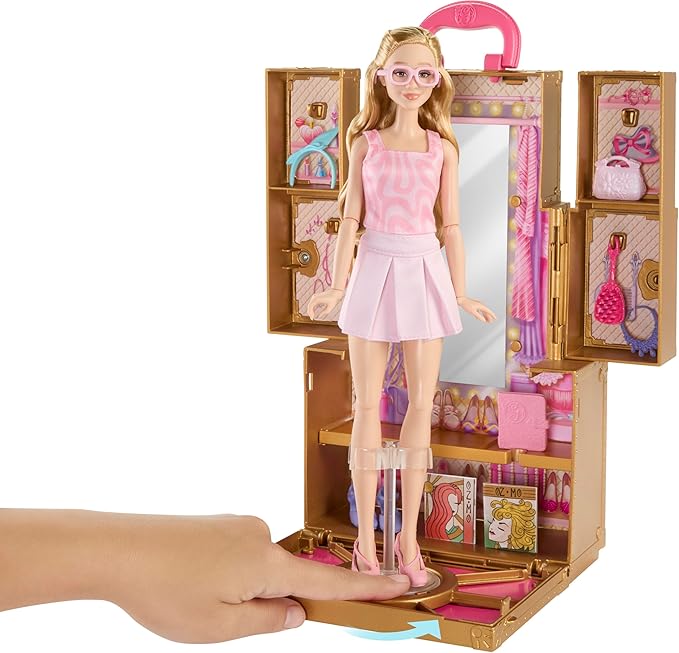Mattel Universal Pictures’ Wicked Glinda’s Glamorous Closet with 2 Unique Looks, Surprises & 13 Accessories, Inspired by the Movie