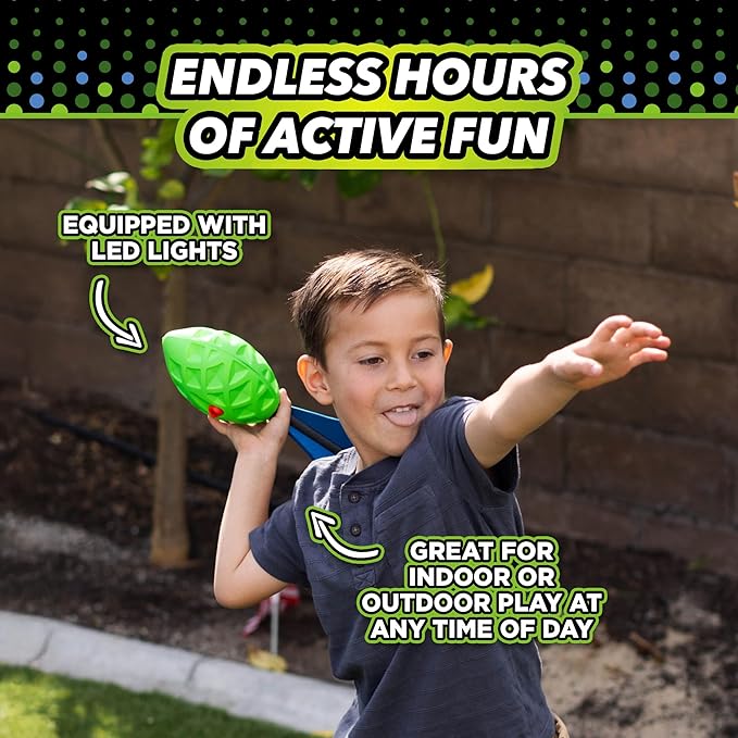 Stomp Rocket XL LED Whistle Missile - Whistling Foam Football with Tail - Fun Backyard Outdoor & Indoor Kids Toys Gifts for Boys & Girls - Sports Play Toys for Ages 3+
