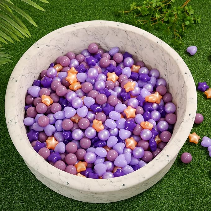 STARBOLO Star Ball Pit Balls for Toddlers -50 100 200 500 Plastic Shape Ball Non-Toxic Non-Phthalate Non-BPA for Safe Play,Baby Kids Shape Boys Girls Festival Party Decoration