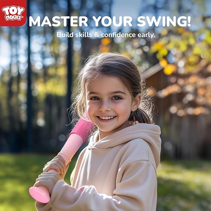 TOY Life T Ball Set for Kids 3-5 5-8, Toddler Baseball Set for Girls, T Ball Stand Sets with Baseball Glove, Tball Bating Tee Outdoor Indoor Toys for Toddler Girls