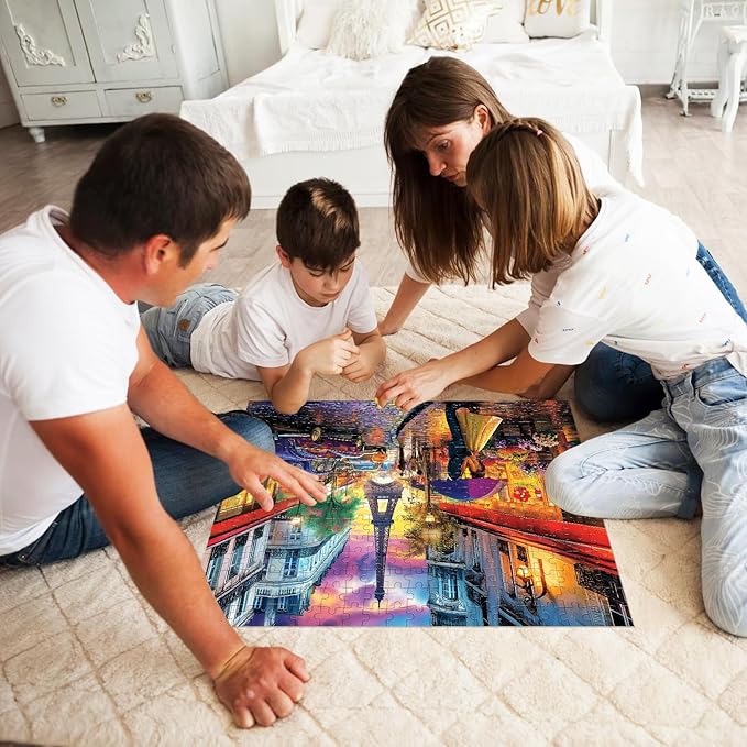 Jigsaw Puzzles 300 Pieces for Adults Tower Puzzles 300 Piece Puzzle for Adults Kids Puzzle Letter on Back Birthday Gift Puzzles Educational Toys Family Challenging Games 20.5x15IN