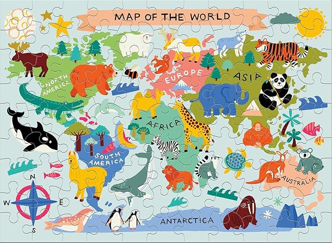 Ceaco - Animal Map - 100 Piece Jigsaw Puzzle