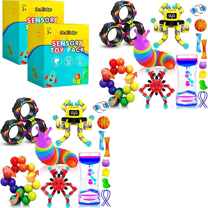 Easter Basket Stuffers for Kids, 30Pack Fidget Toys Bulk Adult Sensory Autism ADHD Autistic Figette Classroom Treasure Prize Box School Must Have Stress Anxiety for Age 5-7 8-12 Valentines Day Gifts
