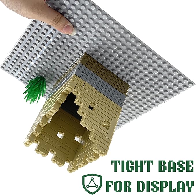 Masonry Profile Building Bricks Set, Building Blocks Includes Medium Building Brick Parts, Base Plate, Tall Streetlamp and Prickly Bushes Compatible with Major Brands Classic