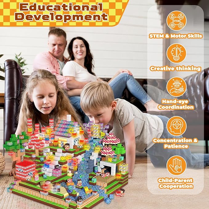 200PCS Magnetic Blocks with Light up Blocks - Magnetic Building Blocks for Kids Ages 4 5 6 7 8 +, TNT Magnetic Light up Building Blocks, STEM Learning Toy, Birthday Gift for Boys & Girls Ages 3-8