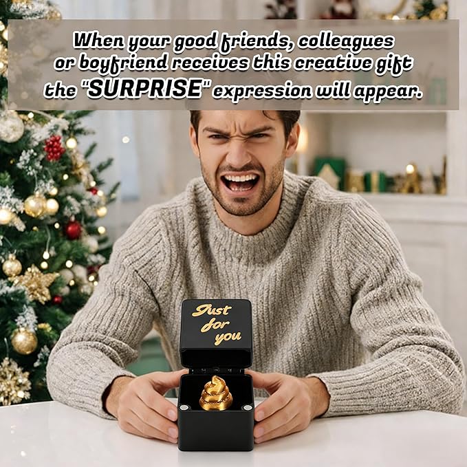 CXY Pop-Up Poop in a Box - Funny Prank Gift Box for Adults, Novelty White Elephant Gifts for Men & Women-A3