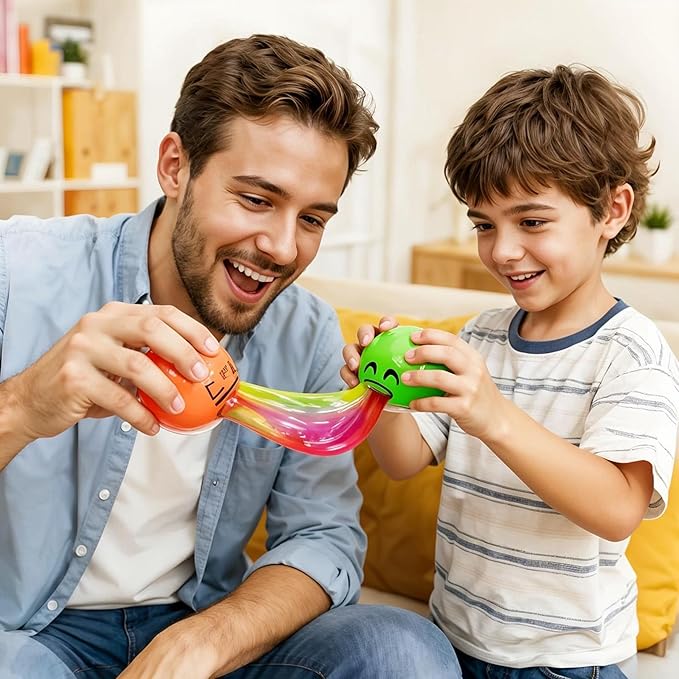 Easter Egg Fillers Vomiting Egg Slime Toy - Funny Prank Squeeze Stress Ball Puking Yolk, Novelty Fidget Relief Toy Gag Gift for Kids Adults, Christmas Stocking Stuffers & Birthday Parties