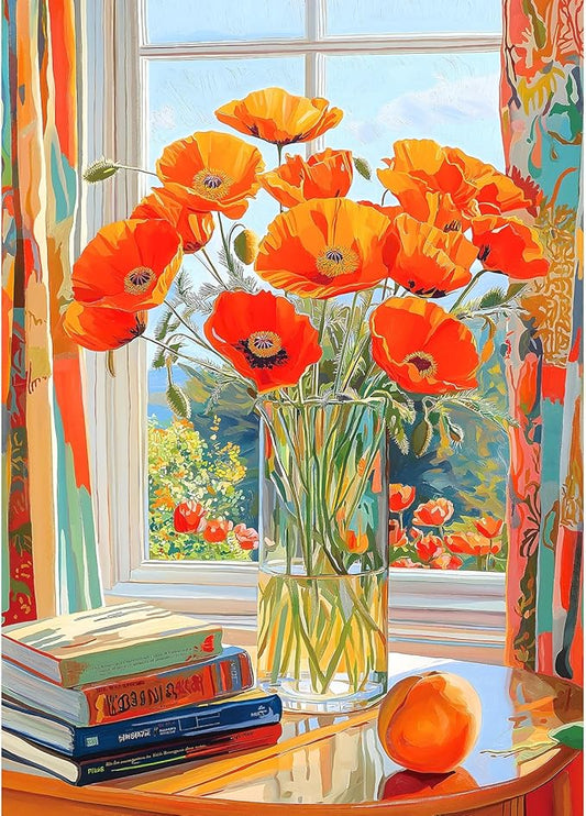 1000 Piece Puzzles for Adults Clearance, Beautiful Springtime Flowers Puzzle for Adults, Impossible Challenge Art Jigsaw Puzzles, for Gifts Party Games Family, 27.5X19.7 in Dust-Free Puzzle
