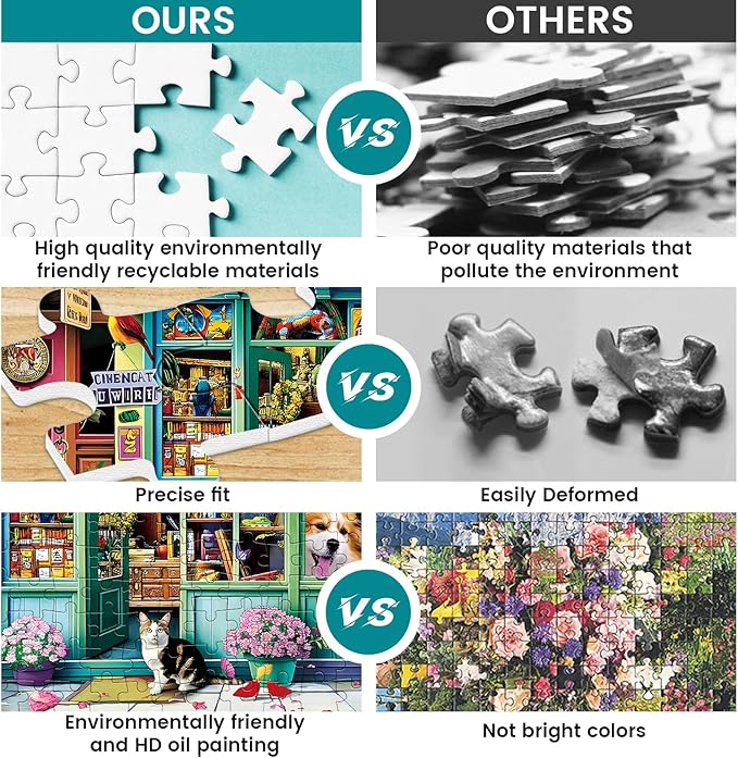 Jigsaw Puzzles for Adults 300 Pieces WSCXSC Pet Store Adult Puzzle Animals Paper Puzzle Large Poster Birthday Party Gift for Adult Children Elderly Challenging Family Activity 20.5 x 15 in