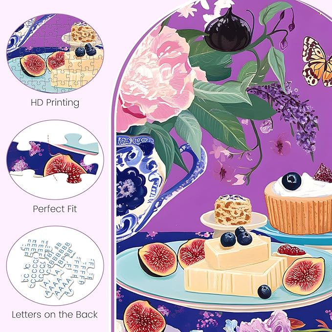 500 Piece Jigsaw Puzzles for Adults, Elegant English Tea Party Puzzles, Fun and Challenging Puzzle for Family Time, Relaxing Gift for Adults,Seniors, Age 12+, 20.5 x 15 in