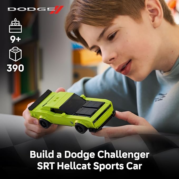 LEGO Speed Champions Dodge Challenger SRT Hellcat Sports Car Toy - Building Set for Learning, Play and Display - Kids Toy for Boys and Girls, Ages 9+ - Birthday Gift Idea for Race Car Fans - 77237