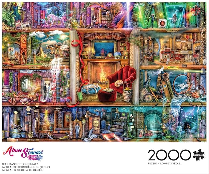 Buffalo Games - Aimee Stewart - The Grand Fiction Library - 2000 Piece Jigsaw Puzzle for Adults -Challenging Puzzle Perfect for Game Nights - Finished Size is 38.50 x 26.50