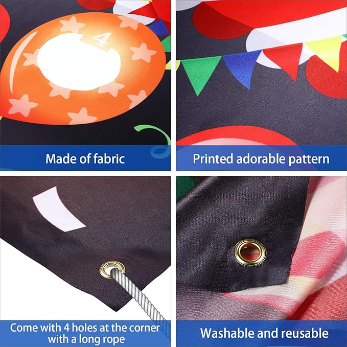 Blulu Carnival Toss Games Banner with 3 Bean Bags Halloween Carnival Game for Kids and Adults Circus Theme Party Decorations for Birthday Family Fun Throwing Indoor Outdoor