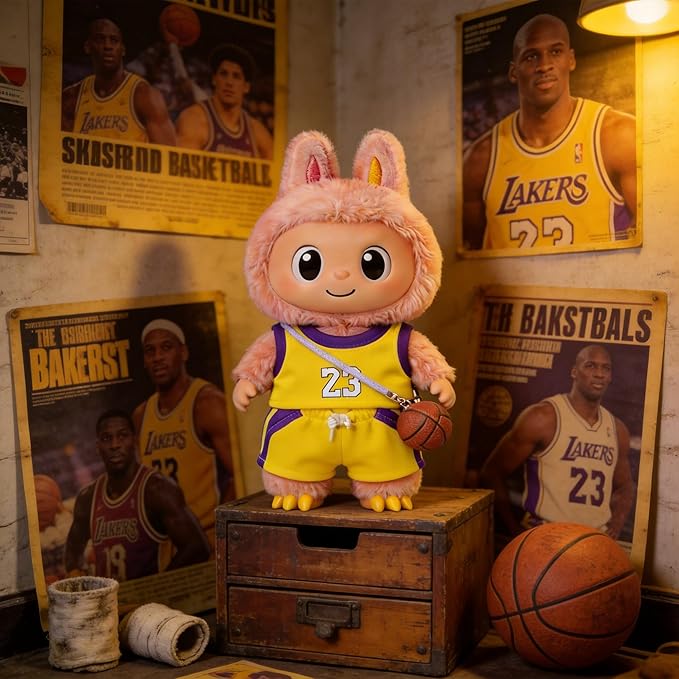 Sports-Themed Basketball Football 3-Piece Set,is Suitable for a 17cm Dolls, Dolls Clothing Accessories ( No Dolls )(NO.23 -Yellow)
