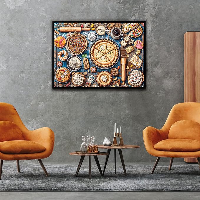 Colorful Desserts Puzzles for Adults 1000 Piece, Jigsaw Puzzles 1000 Pieces, Impossible Hard Difficult Challenging Puzzles for Adults, Family Decoration Puzzle