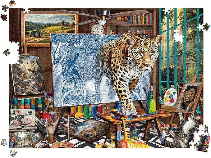Jigsaw Puzzles for Adults 1000 Pieces, Interlock Perfectly No Dust, Impossible Difficult Hard Fun 1000 Piece Jigsaw Puzzles for Adults-1:1 Poster-Mighty Leopard
