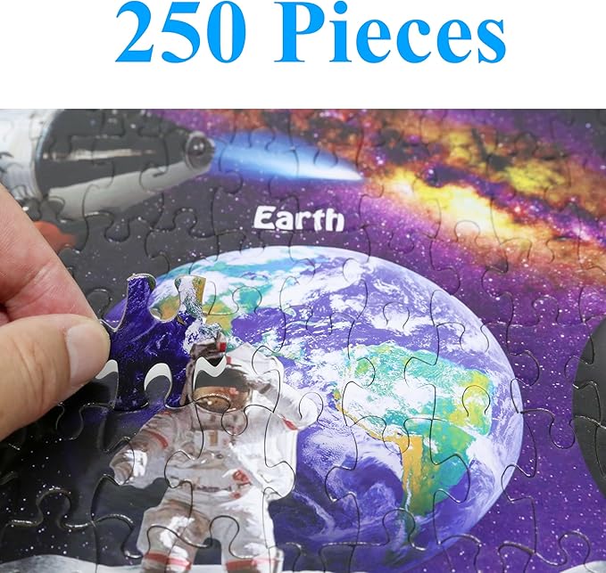 Think2Master Solar System & Space Exploration 250 Pieces Jigsaw Puzzle Great Puzzle for Teens, Adults, Seniors. Great Gift with Larger Pieces. 14.2” X 19.3”