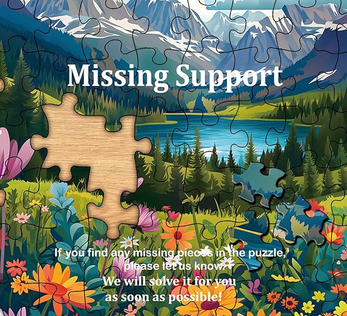 Landscape Puzzles for Adults 1000 Pieces, Flower Mountain Puzzle Art, Lake Scenic Jigsaw Puzzles for Adults