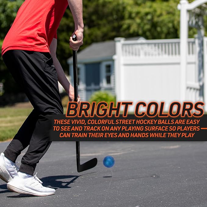 Franklin Sports NHL Street Hockey Balls - No Bounce Outdoor Street + Roller Hockey Balls - Official Size for Youth + Adult Street Hockey - Assorted Colors - 1, 2, 3, and 15 Bulk Packs